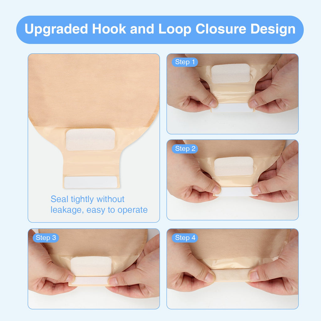 Onnohere 20 Pack 105 mm Large Colostomy Bags Ostomy Drainable Pouches for Ileostomy Stoma Care