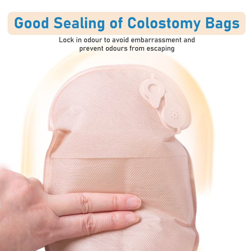 Onnohere 20 PCS Colostomy Bag Deodorizing & Exhaust Holes for Ileostomy, Drainable Pouch Ostomy Care Supplies