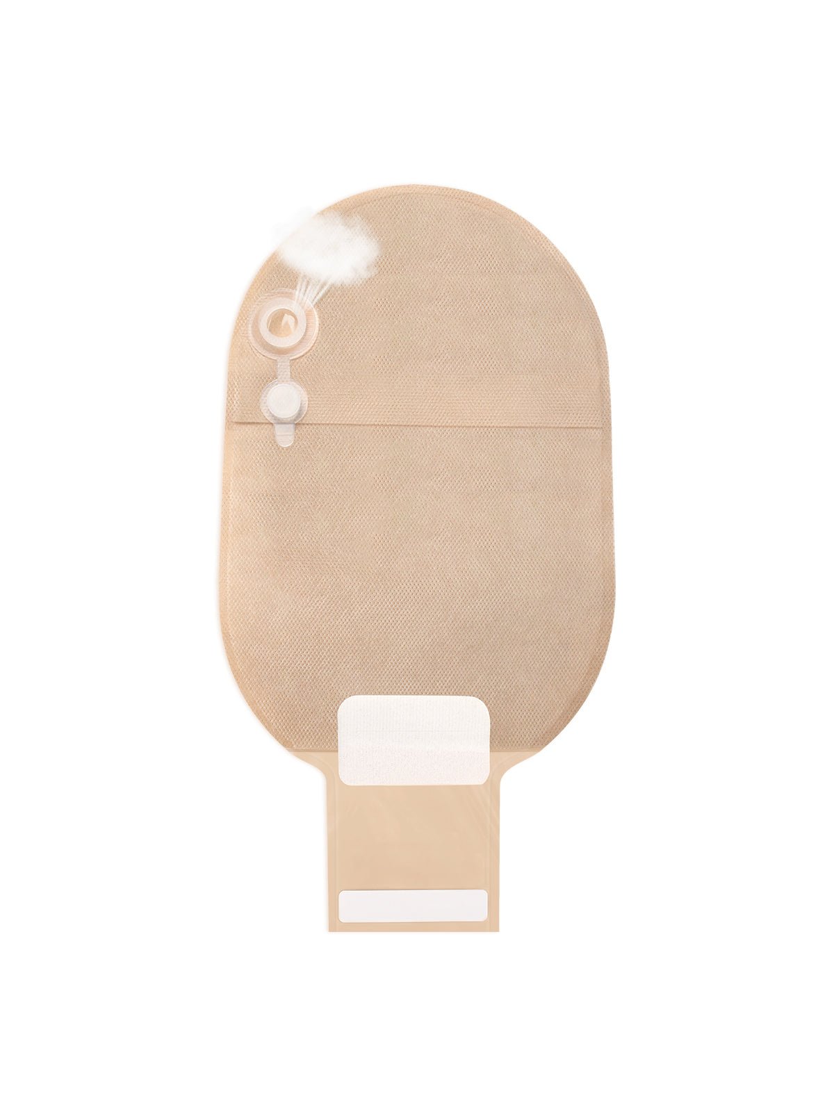HEAGI 10 PCS Convex Ostomy Bag with Vent One-Piece Drainable Pouches Fits Retracted/Deep-Seated Stoma, Cut-to-Fit 20–57mm