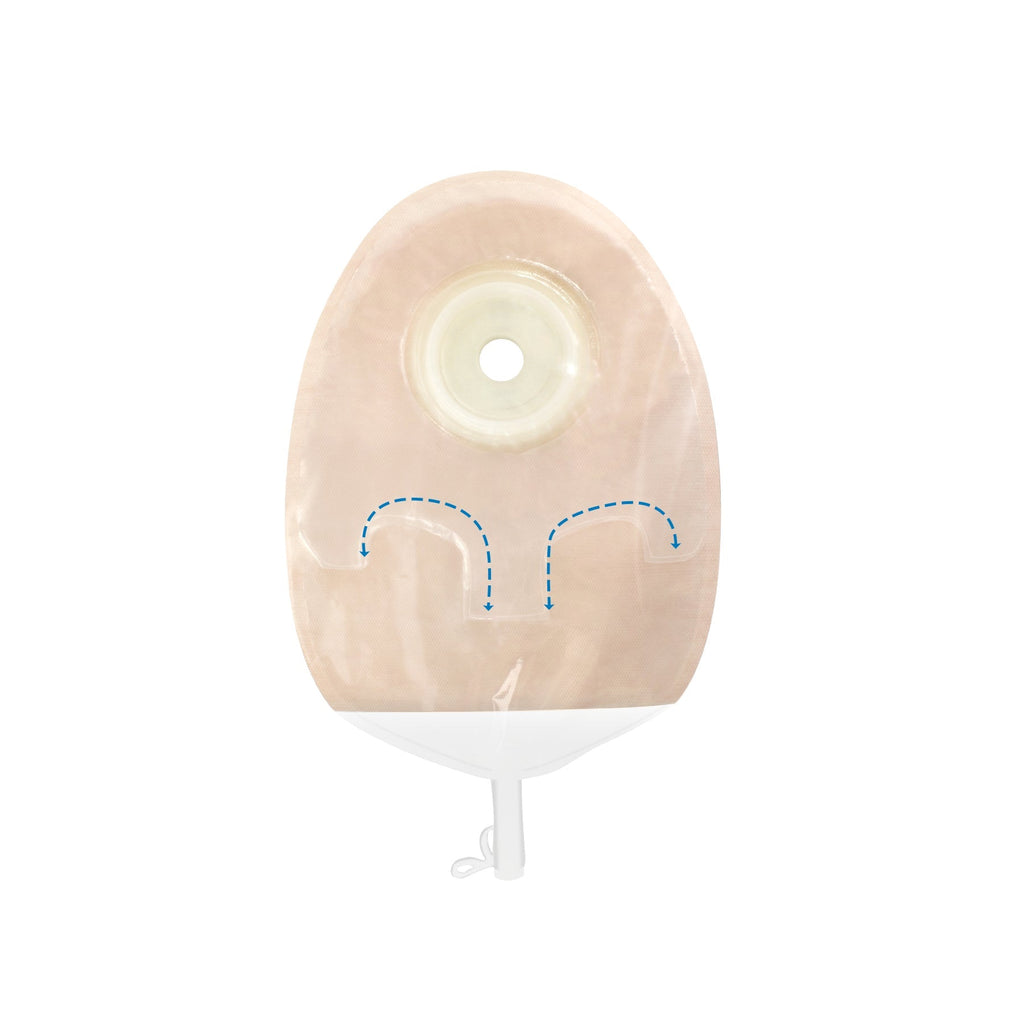 Onnohere 10 PCS Convex Urostomy Bags, One Piece Urostomy Pouches with Anti-Reflux System, 15–38mm