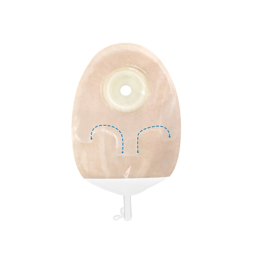 Onnohere 10 PCS Convex Urostomy Bags, One Piece Urostomy Pouches with Anti-Reflux System, 15–38mm