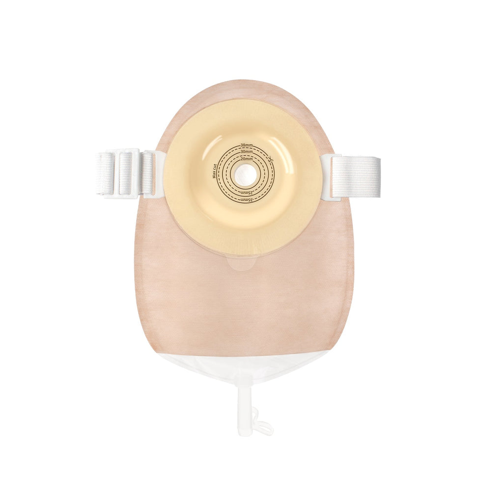 Onnohere 10 PCS Convex Urostomy Bags, One Piece Urostomy Pouches with Anti-Reflux System, 15–38mm