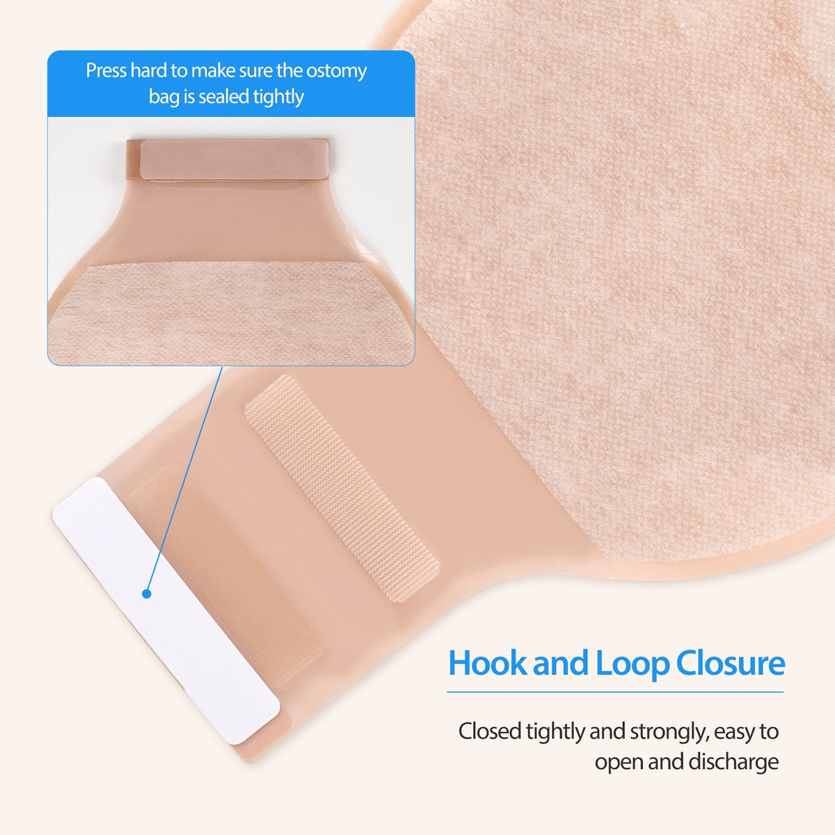Onnohere 100 PCS Colostomy Bags, One-Piece Drainable Ostomy Pouch for Stoma Care, Cut-to-Fit 15–60mm
