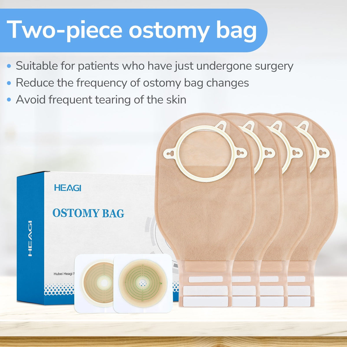 Onnohere 2-Piece Colostomy Bags  Drainable Pouches with Closure for Ileostomy Ostomy supplies