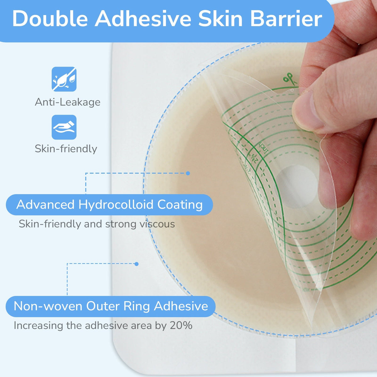 Onnohere 2-  Piece Colostomy Bags Ostomy Pouch with Clamp Closure for Ileostomy Stoma Care 22pce