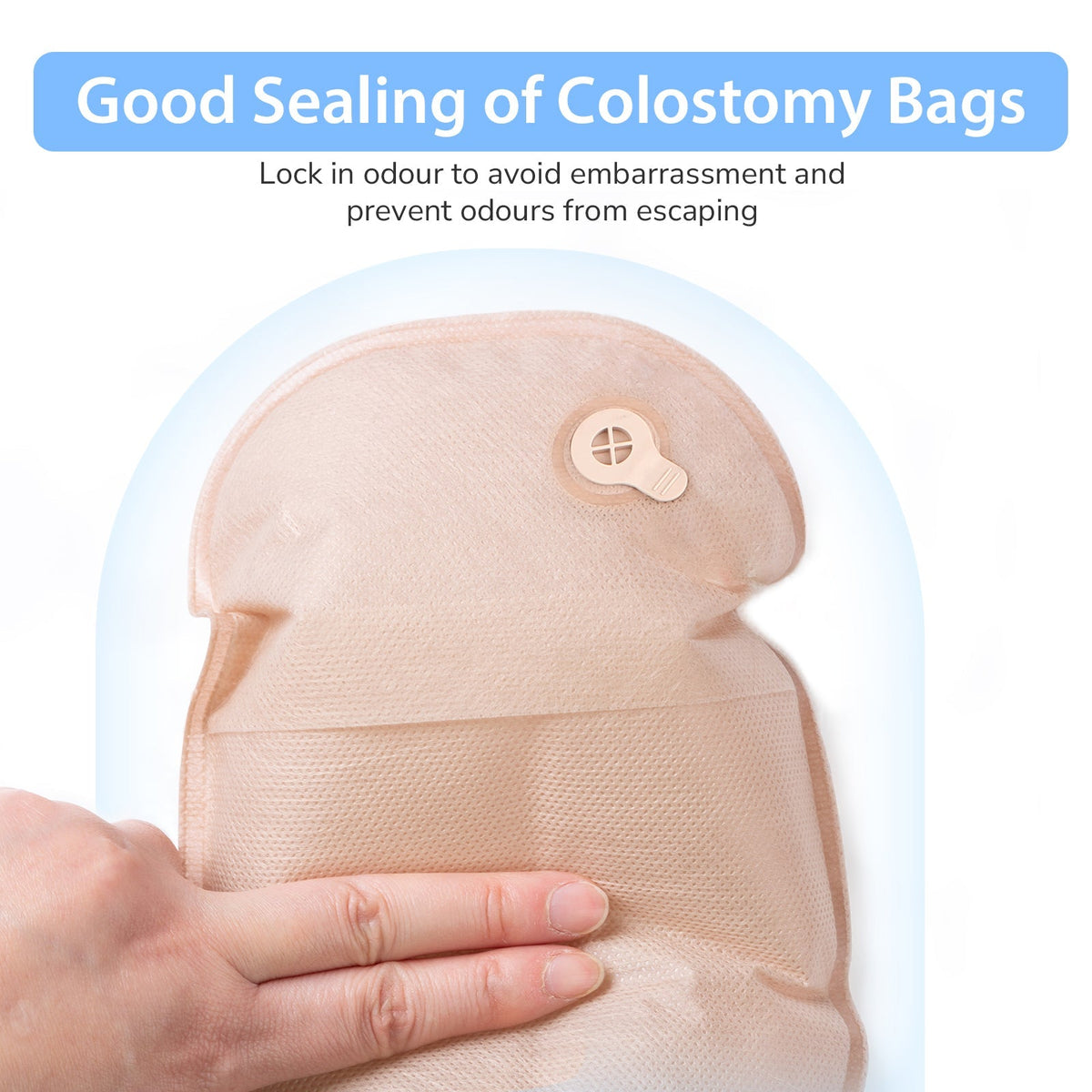 Onnohere 20Pcs Colostomy Bag Exhaust Holes for Ileostomy, One Piece Drainable Pouch Ostomy Care Supplies