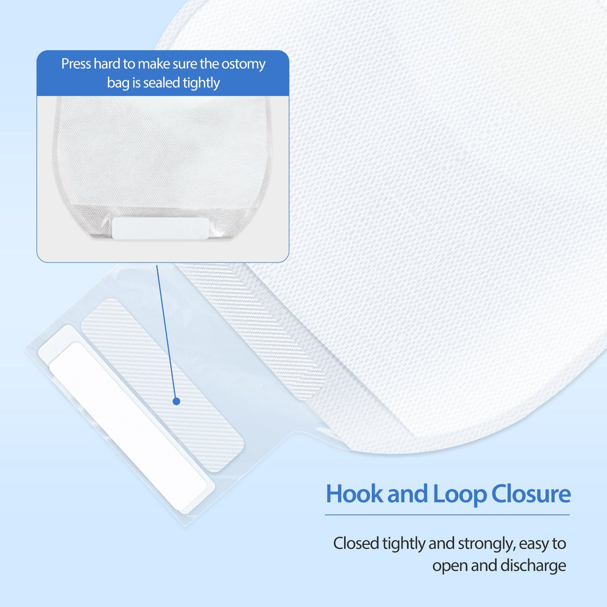 Onnohere 30 Pack One Piece Colostomy Bags with Strong Closure , Drainable Ostomy Pouches for Ileostomy 65 mm Max