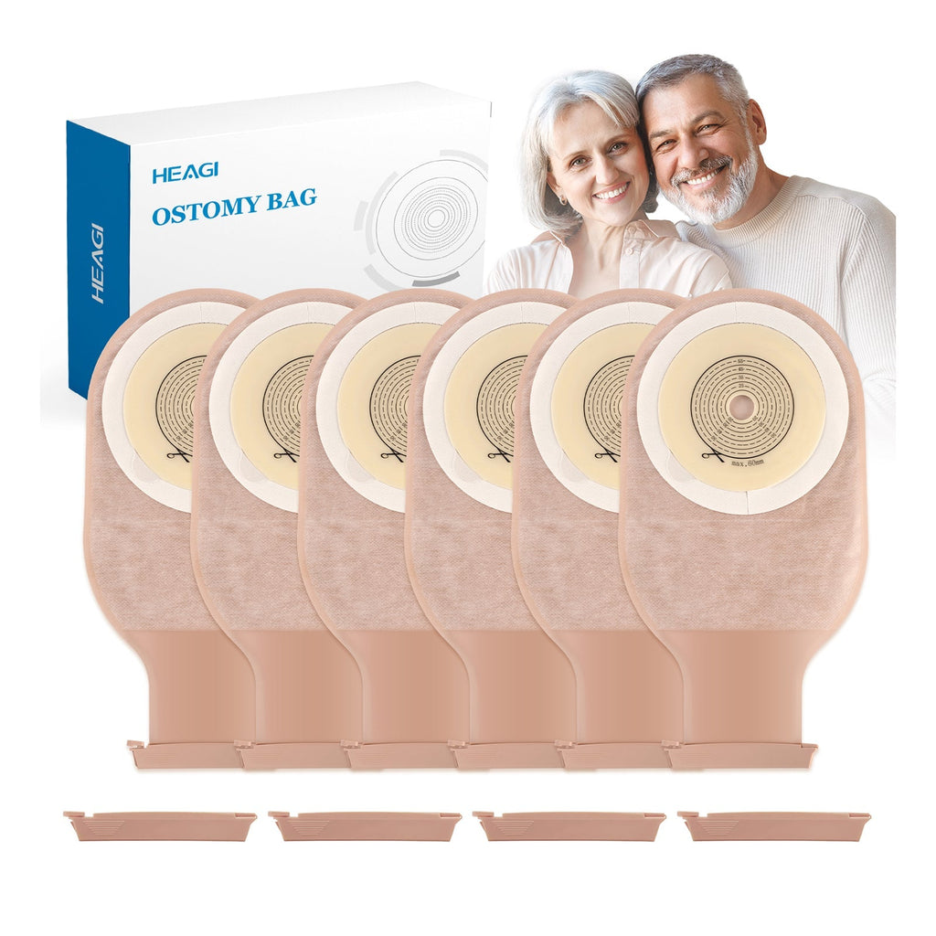 Onnohere 30 PCS Colostomy Bags Ostomy Supplies, One Piece Drainable Pouches for Ileostomy