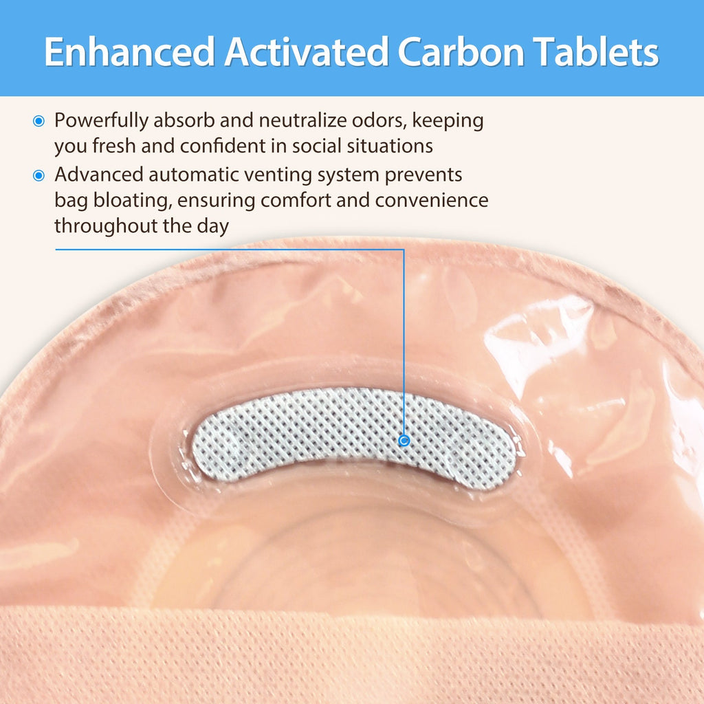 Onnohere 30 PCS Colostomy Bags Ostomy Supplies, One Piece Drainable Pouches for Ileostomy
