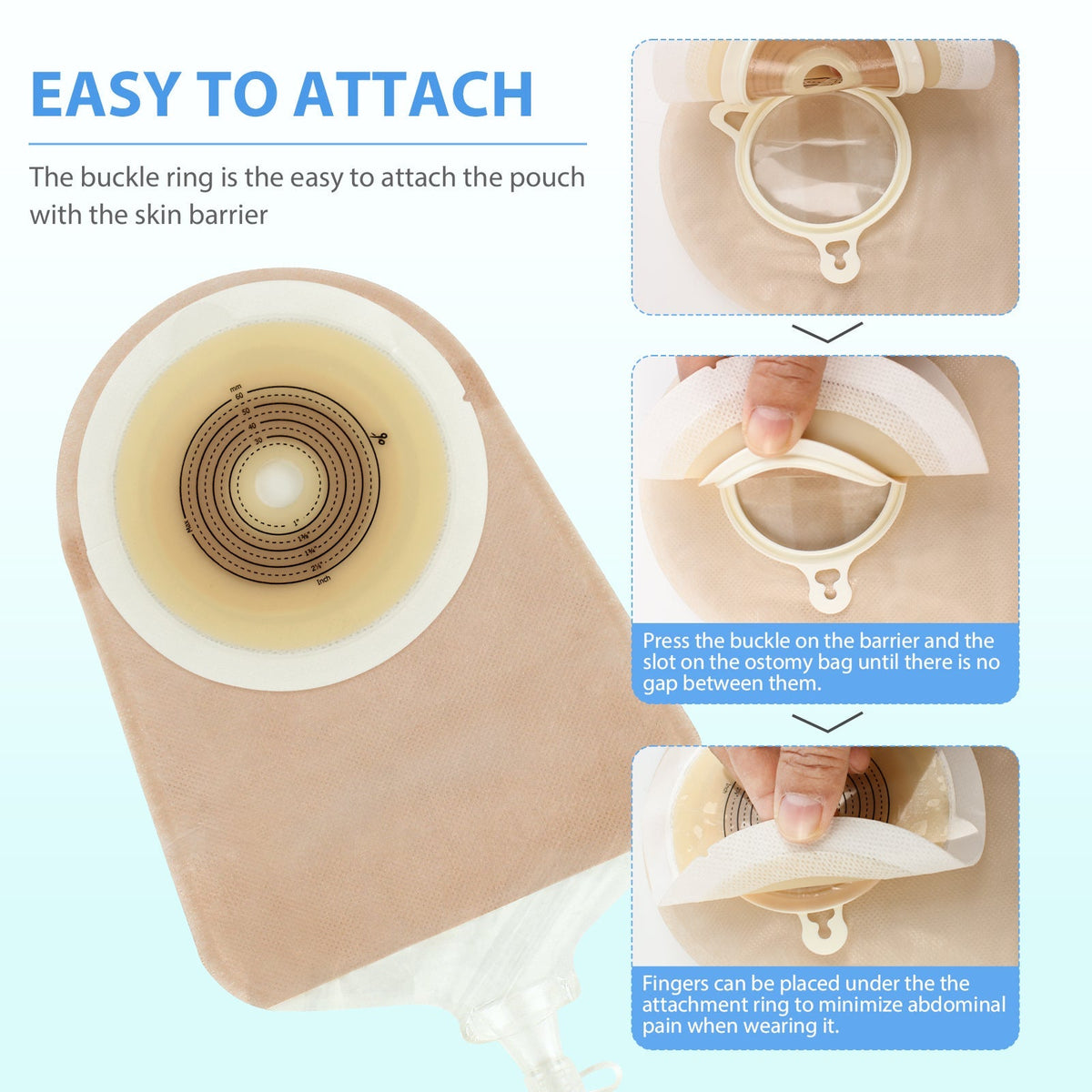 Onnohere 30 PCS Two Piece Urostomy Bag,  Reduce skin irritation