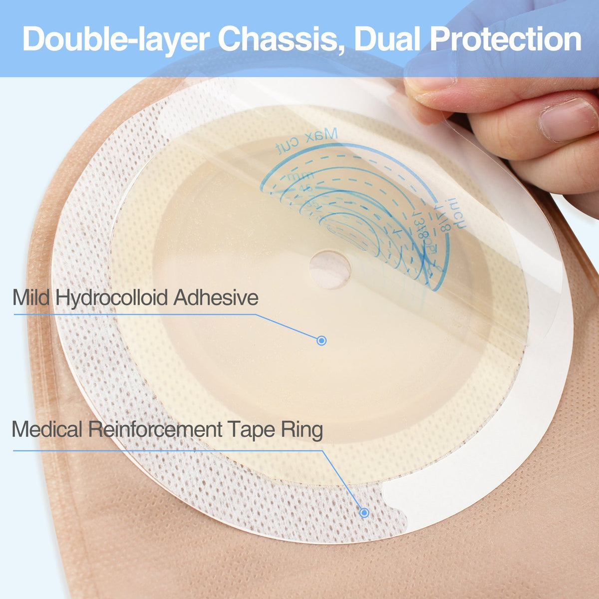 Onnohere 30 PCS Urostomy Bag, One-Piece Drainable Urostomy Supplies