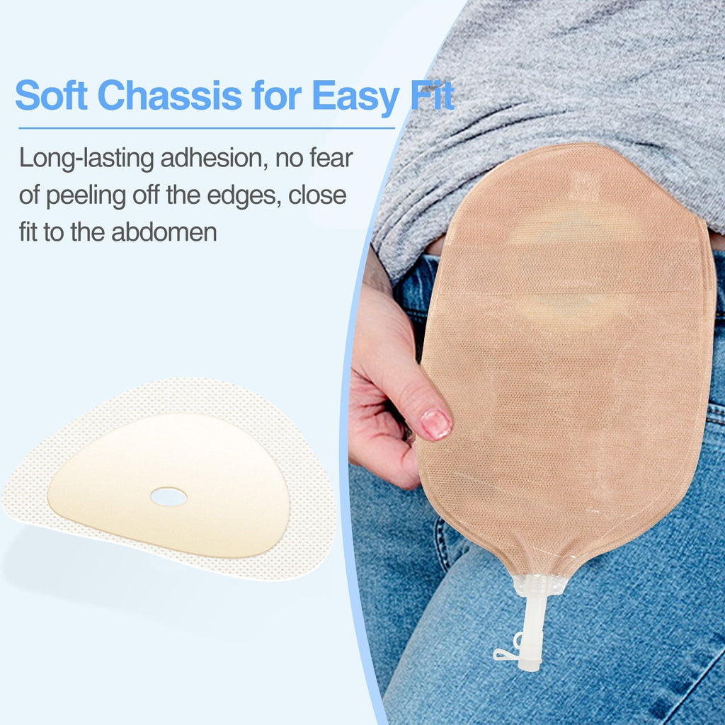 Onnohere 30 PCS Urostomy Bag, One-Piece Drainable Urostomy Supplies