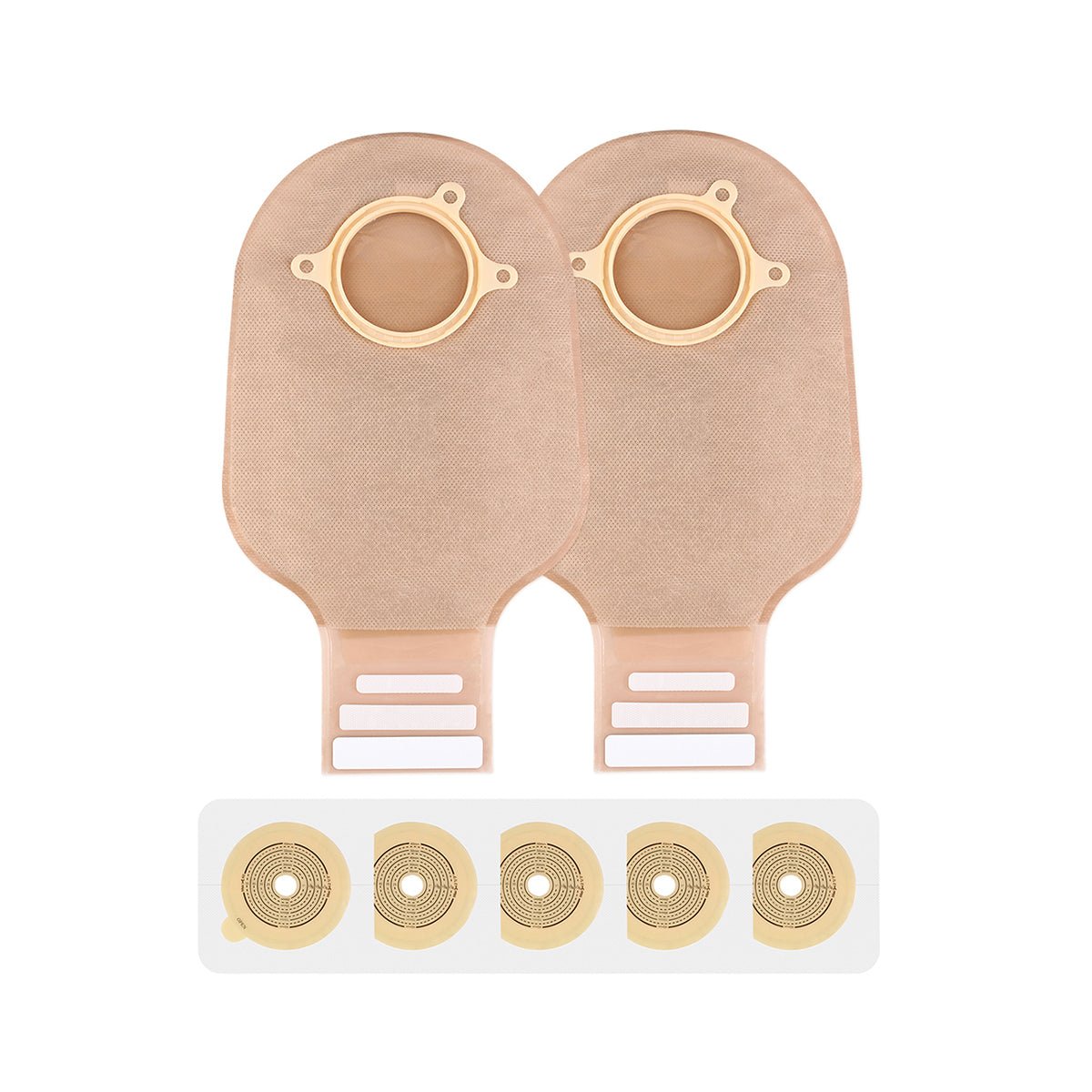 Onnohere 30pcs Two Piece Colostomy Bags Drainable Pouches with Closure for Ileostomy Ostomy supplies