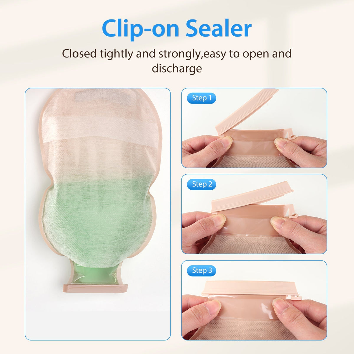 Onnohere 60 Pack Colostomy Bags One-Piece Drainable Ostomy Pouch, Cut-to-Fit 15–60mm