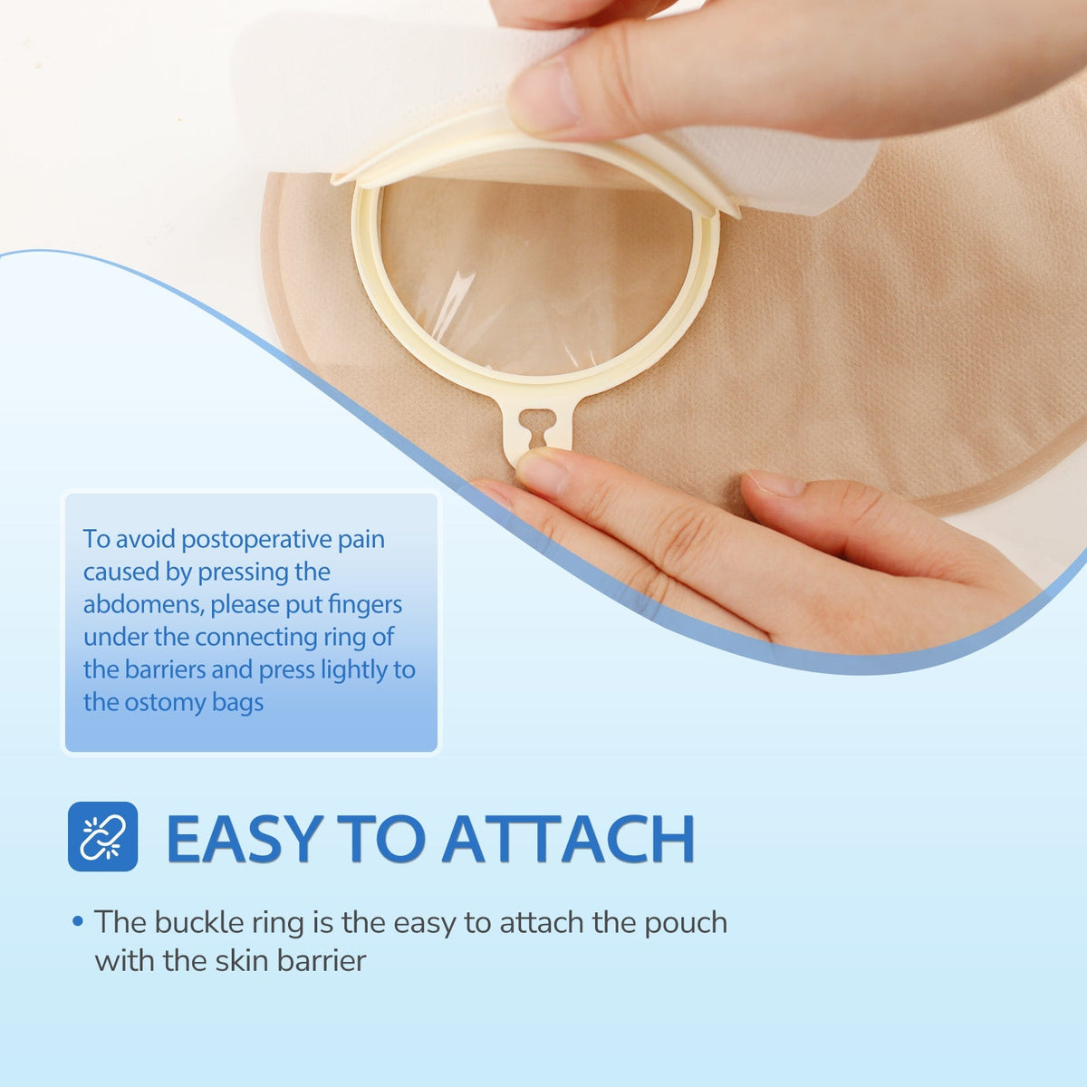 Onnohere 60pcs Colostomy Bags 2 Piece Closed End, Disposable Ostomy Pouch for Ileostomy, Travel Backup