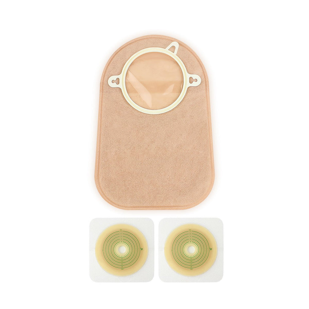 Onnohere 60pcs Colostomy Bags 2 Piece Closed End, Disposable Ostomy Pouch for Ileostomy, Travel Backup