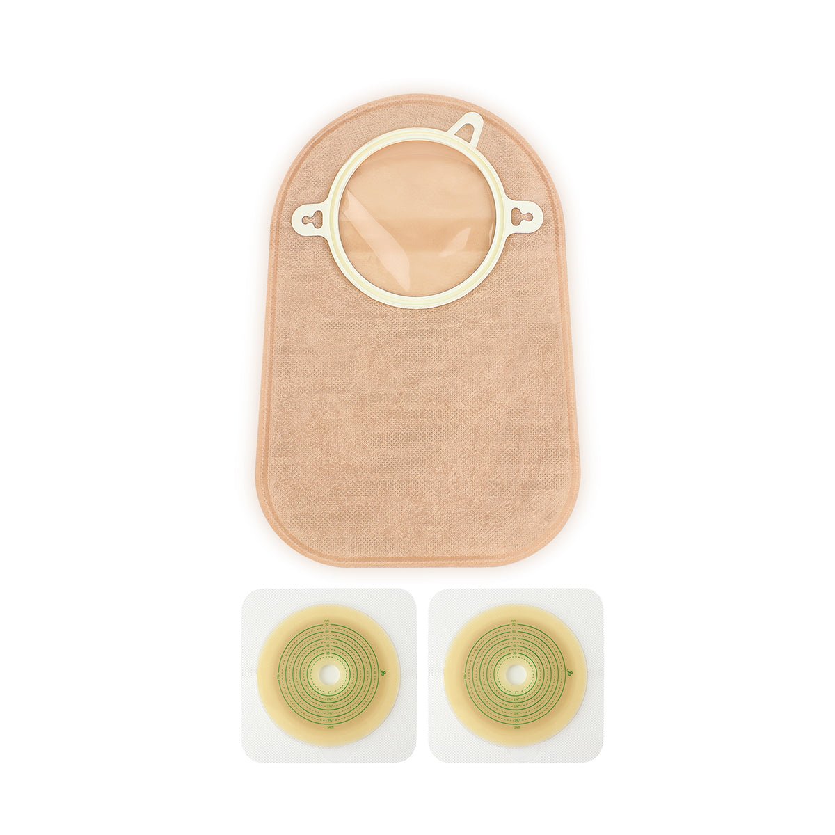 Onnohere 60pcs Colostomy Bags 2 Piece Closed End, Disposable Ostomy Pouch for Ileostomy, Travel Backup