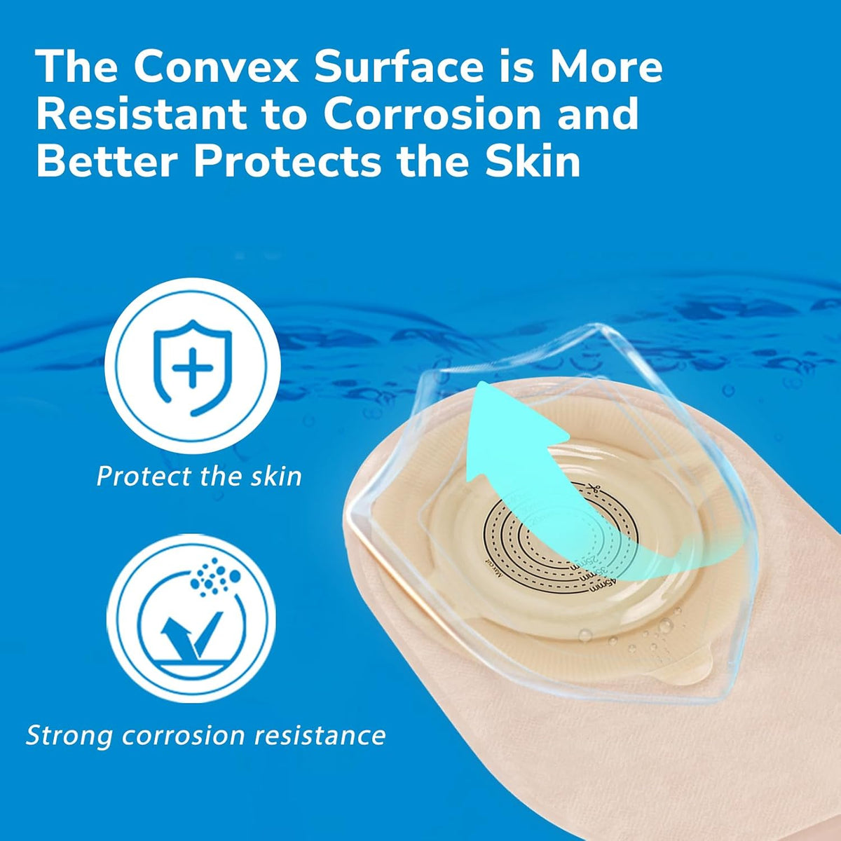 Onnohere Colostomy Bags Ostomy Supplies One-Piece Convex Ostomy Bags with a Waistband