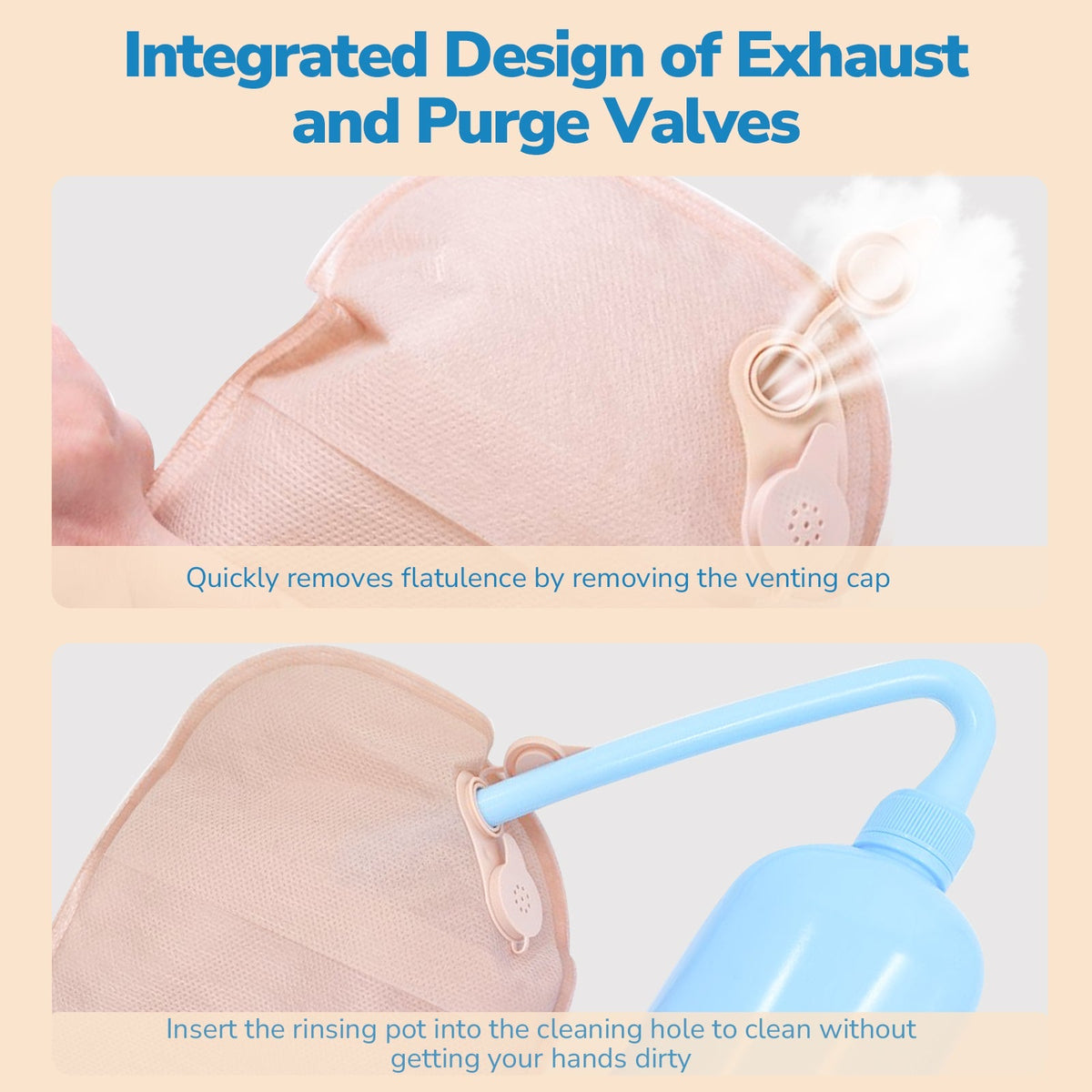 Onnohere Colostomy Bags Ostomy Supplies One Piece Ostomy Bag with Exhaust and Deodorising Holes