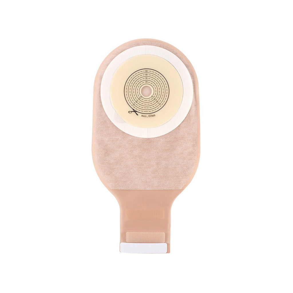 Onnohere Colostomy Bags Skin Friendly One Piece Ostomy Bag Ostomy Supplies Cut-to-Fit Drainable Pouches with Closure