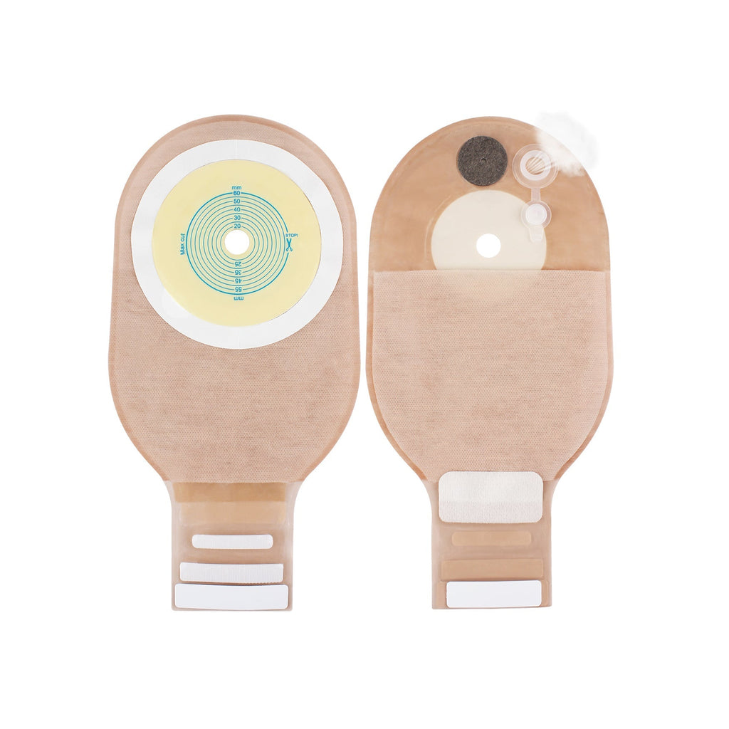 Onnohere Dual Vent System Colostomy Bags for Ileostomy, One Piece Drainable Pouch Ostomy Supplies