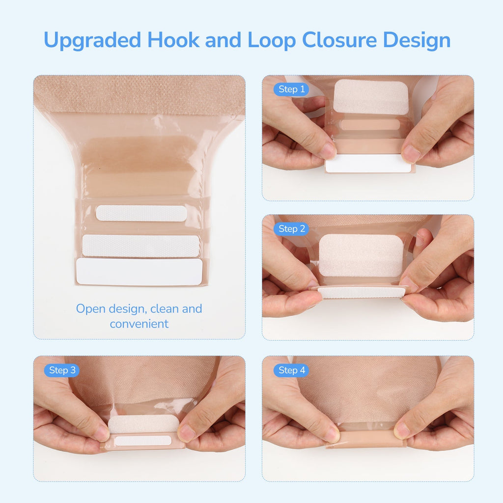 Onnohere Dual Vent System Colostomy Bags for Ileostomy, One Piece Drainable Pouch Ostomy Supplies