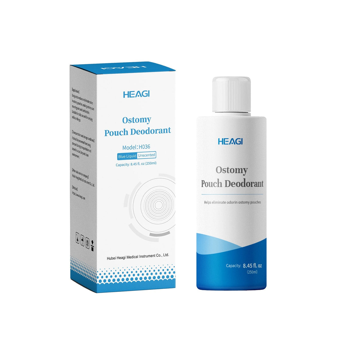 Onnohere Odor Eliminator Drops for Colostomy Bags, Ostomy Drops, Unscented Lubricating Deodorizer for Ileostomy Bags (250ml)