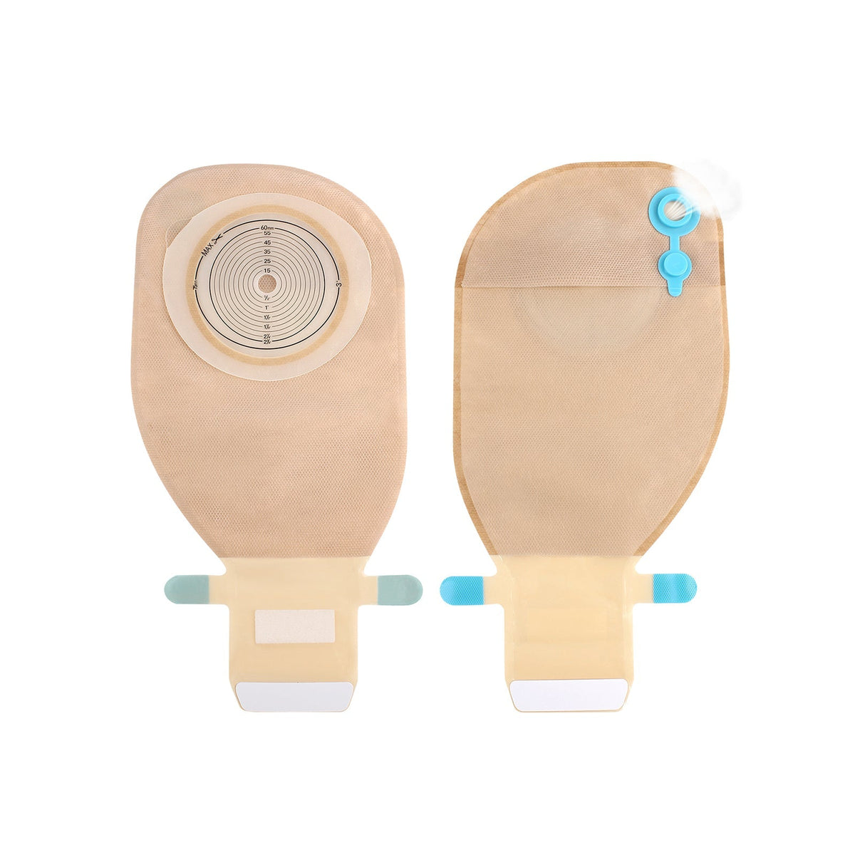 Onnohere One-Piece Colostomy Bags with Fast Vent & Oval Barrier 20-75mm Ostomy Drainable  Pouches 20 Pack