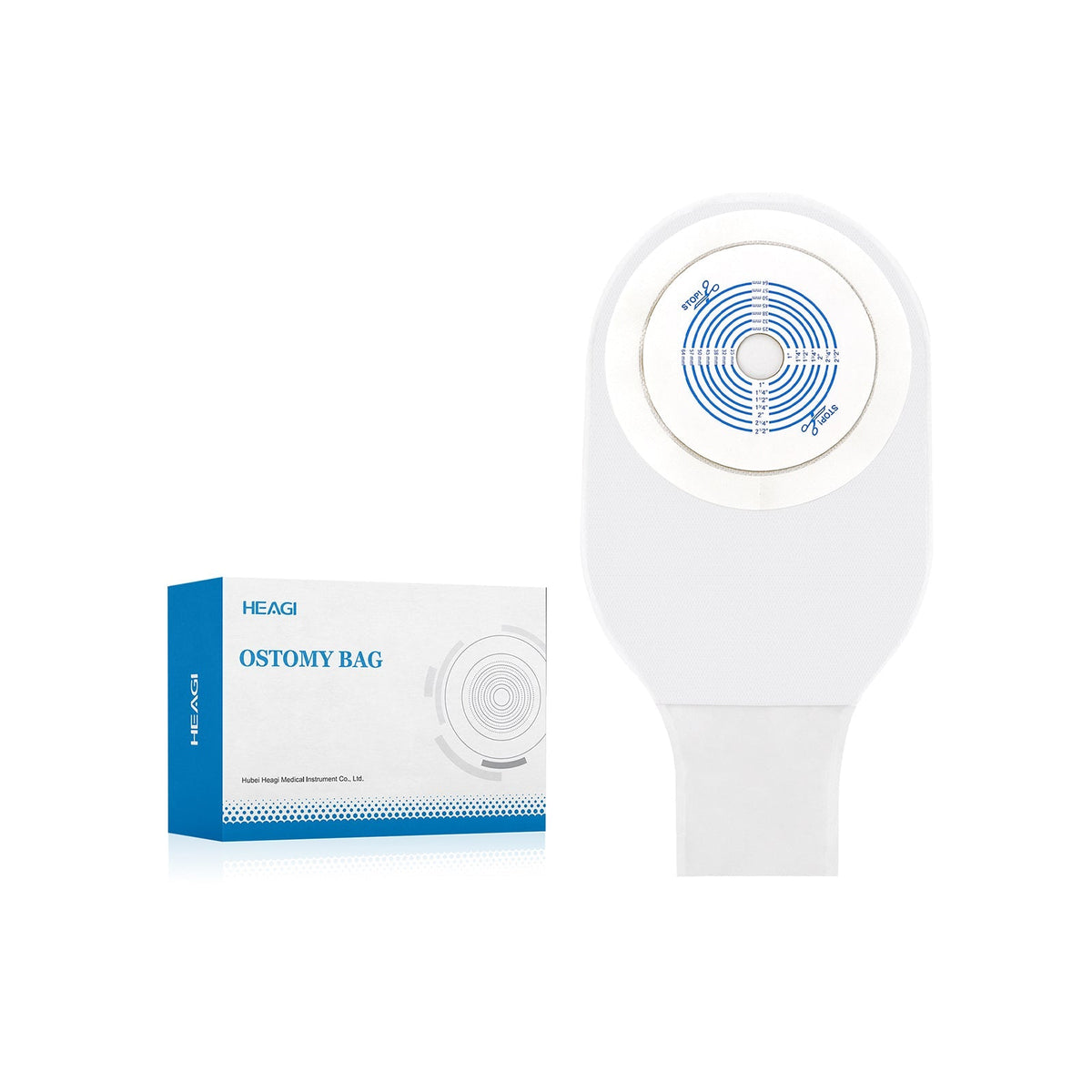 Buy 2 Get 1 Free Onnohere One-Piece Drainable Ostomy Bags (22771 Style) Tape Collar with 1-Sided Comfort Panel19–64mm, 10 Pack