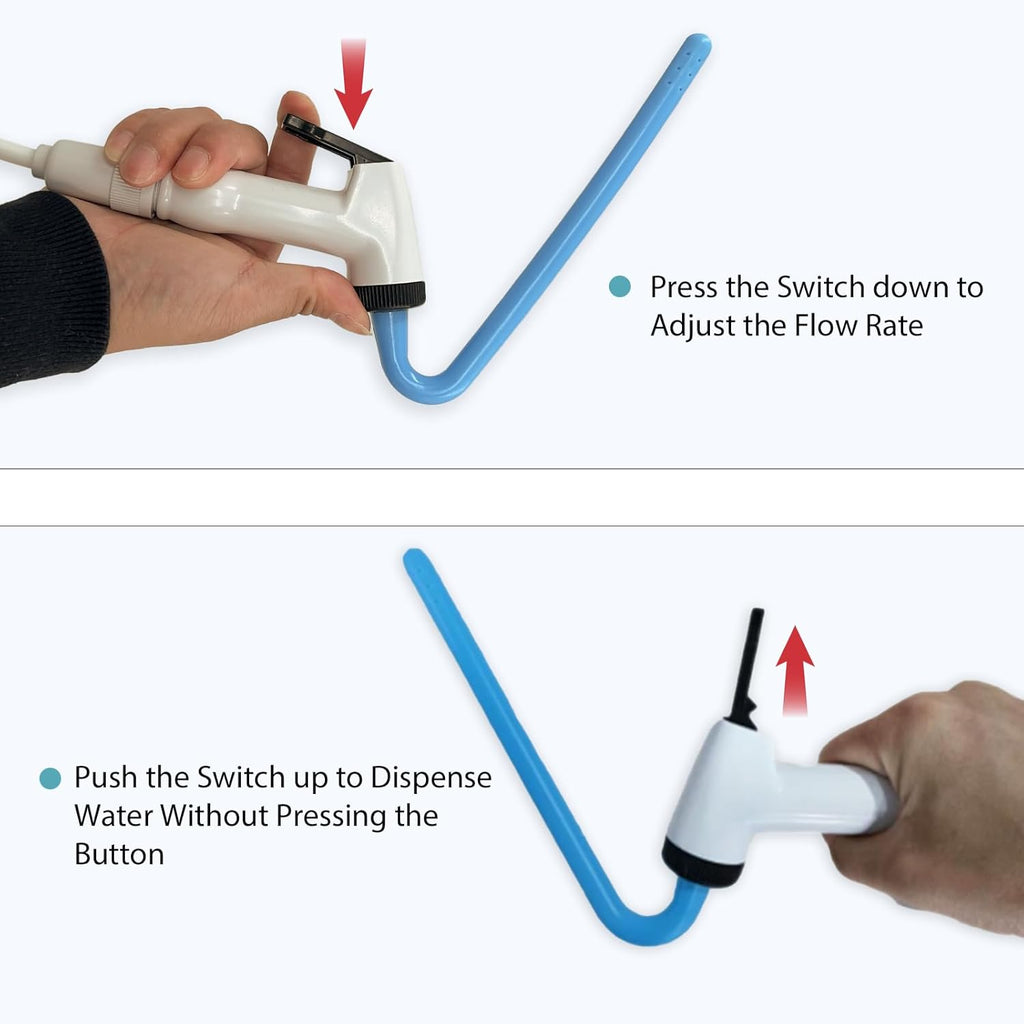 Onnohere Ostomy Bag Cleaning Tool - Colostomy Bag Flusher - Universal Fit with Easy Attachment for Toilet Inlet or Tap 20mm