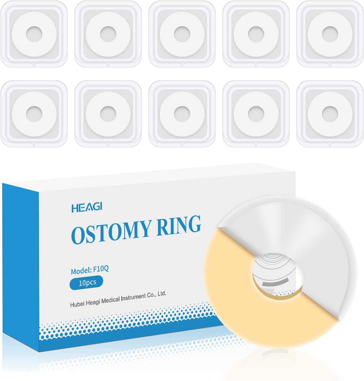 Onnohere Ostomy Barrier Rings Ostomy Supplies 4mm Thickness Moldable Ostomy Rings Medical Grade Hydrocolloid Adhesive