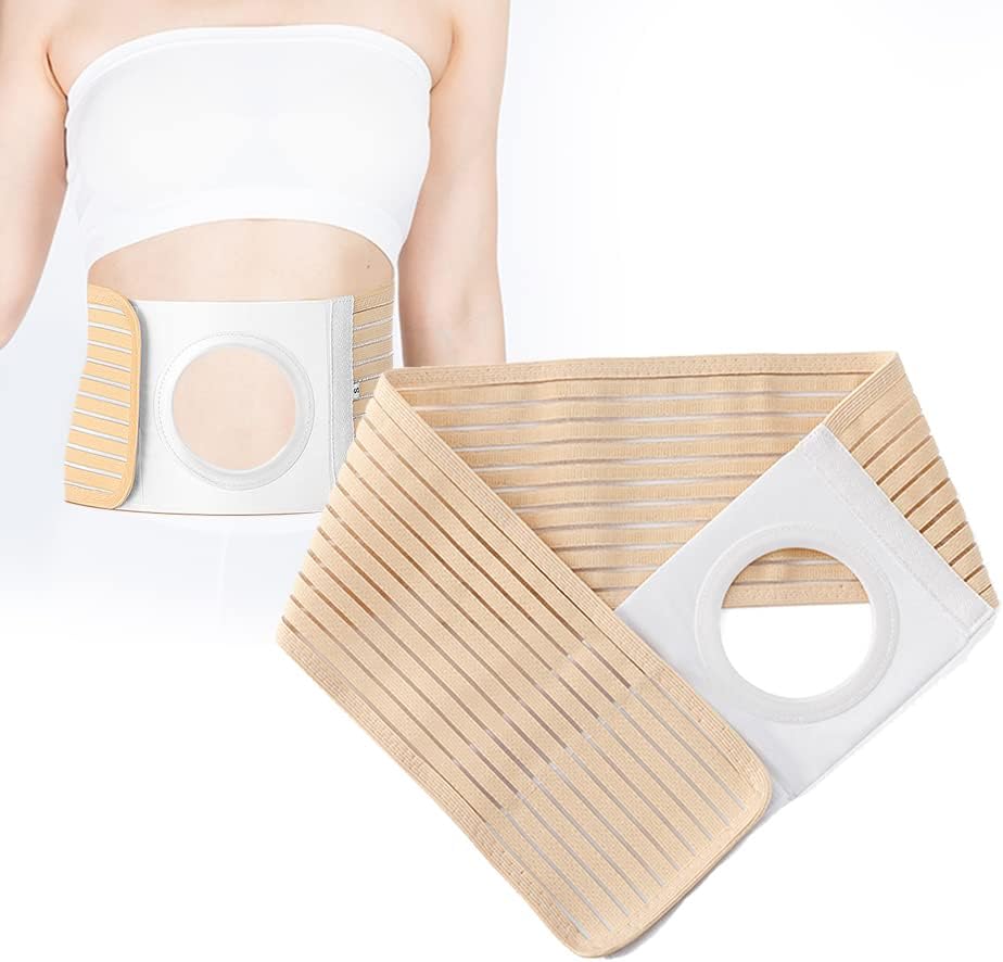 Onnohere Ostomy Hernia Support Belt - Elastic Abdominal Belt for Men and Women - Prevents Stoma Hernia, Reinforces Colostomy Bag