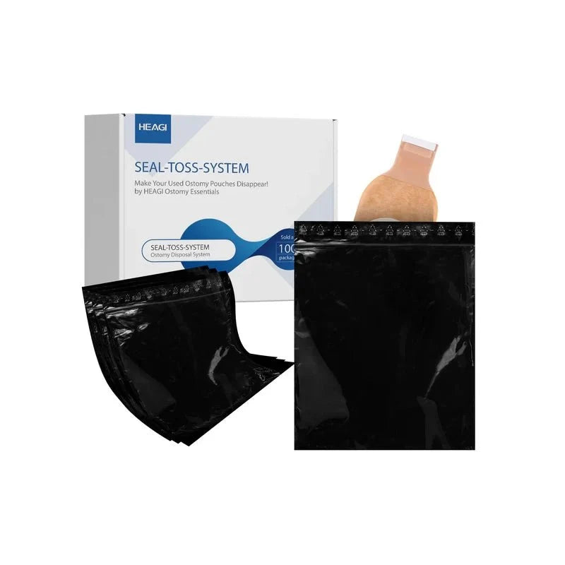 Onnohere 100 Pack Ostomy Pouch Disposal Bags Eco-Friendly High-Sealing Odor Control