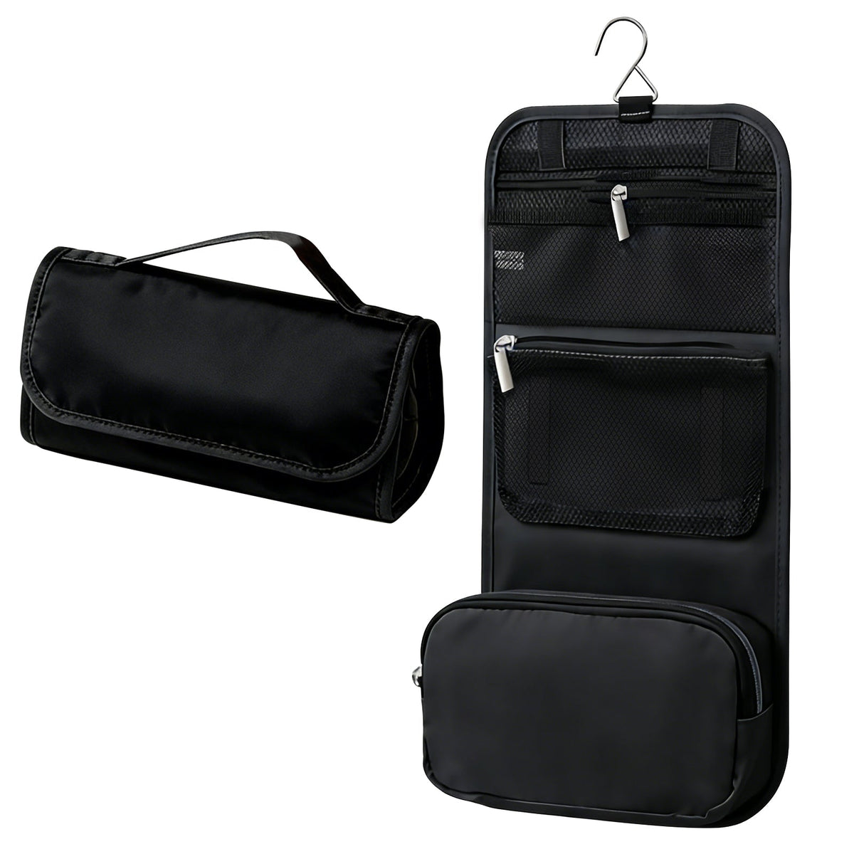Onnohere Ostomy Travel Organizer Bag with Hook – Foldable Hanging Storage for Colostomy Toiletries Makeup