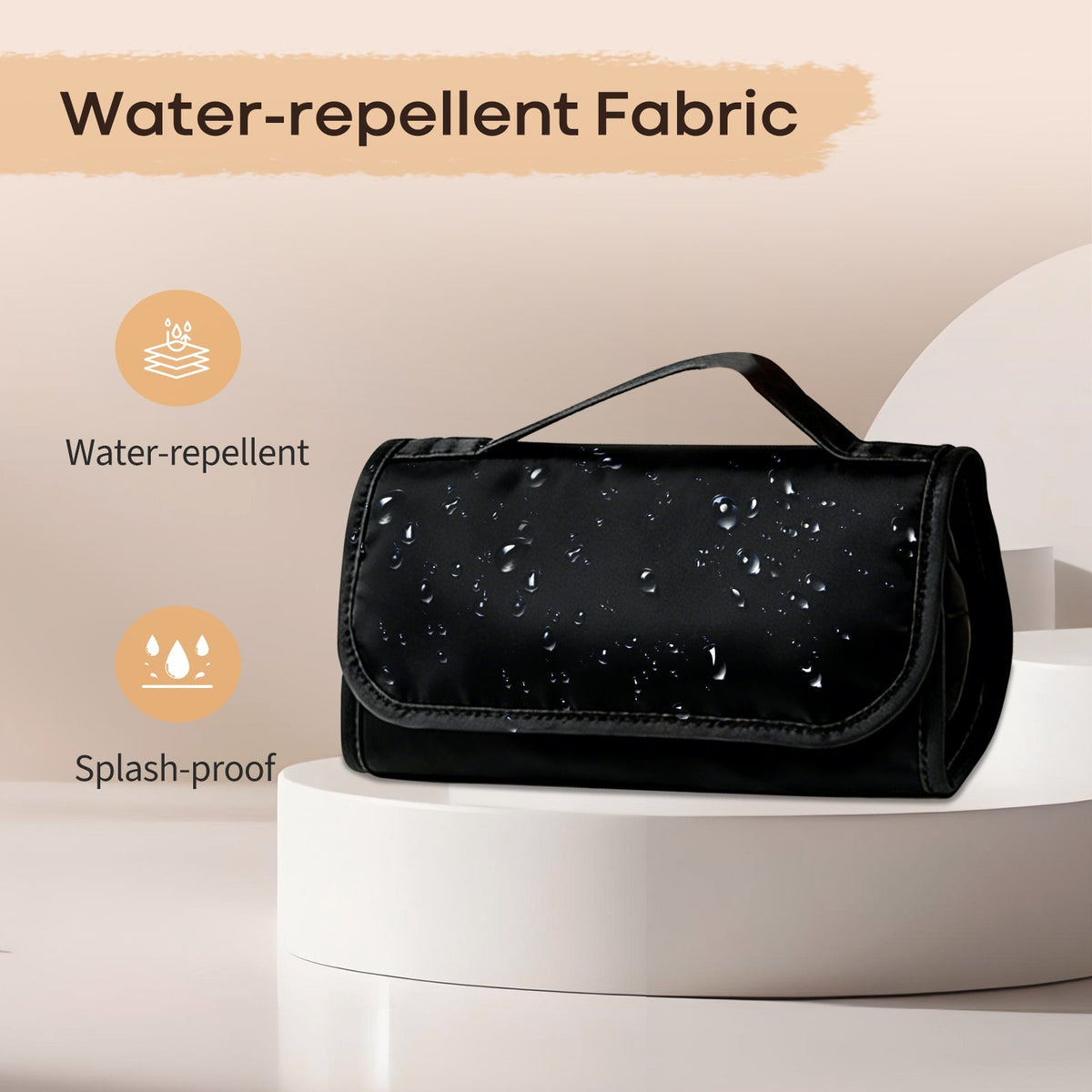 Onnohere Ostomy Travel Organizer Bag with Hook – Foldable Hanging Storage for Colostomy Toiletries Makeup