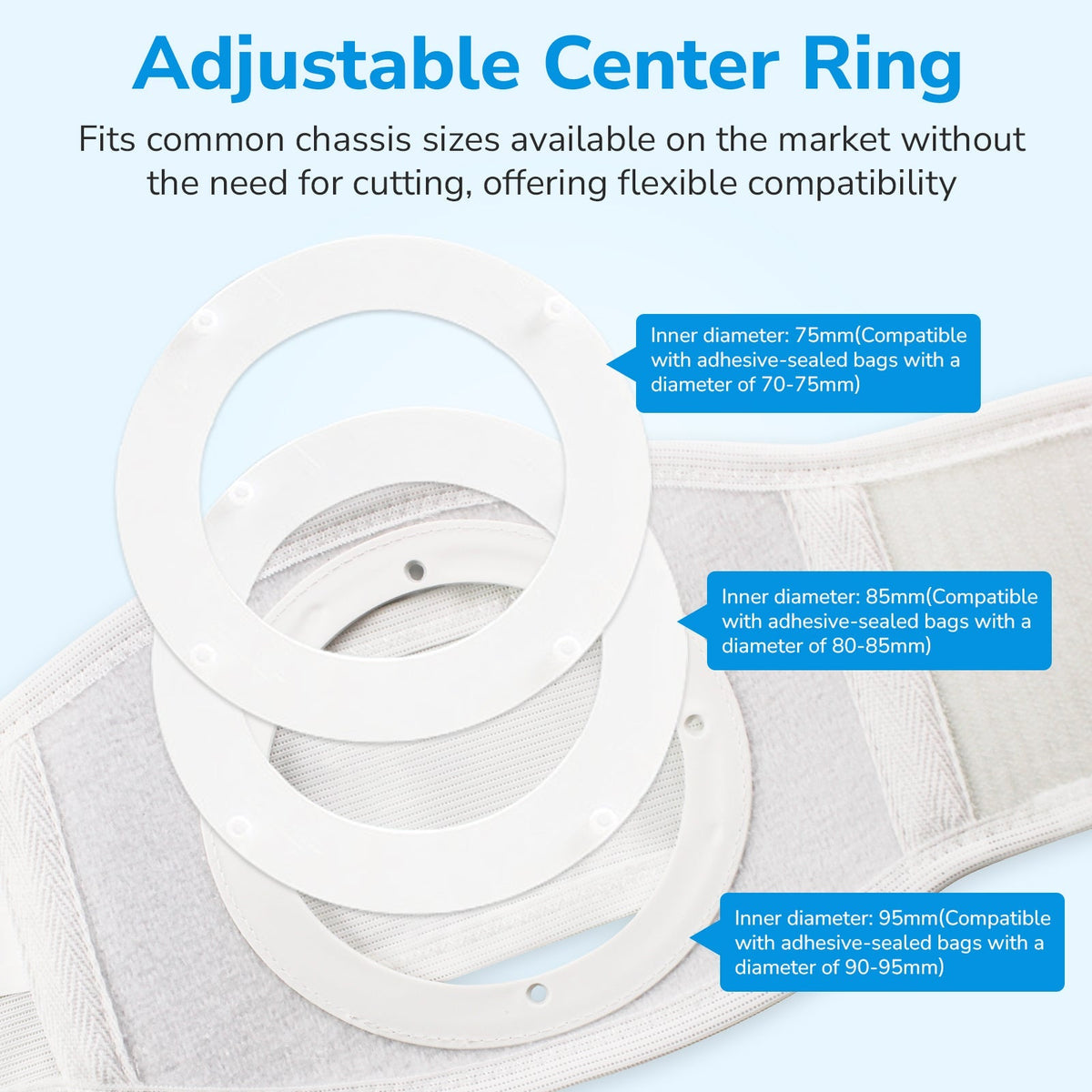 Onnohere Premium Ostomy Hernia Support Belt for Men & Women, Adjustable Abdominal Ostomy Belt with Snap-In Rings