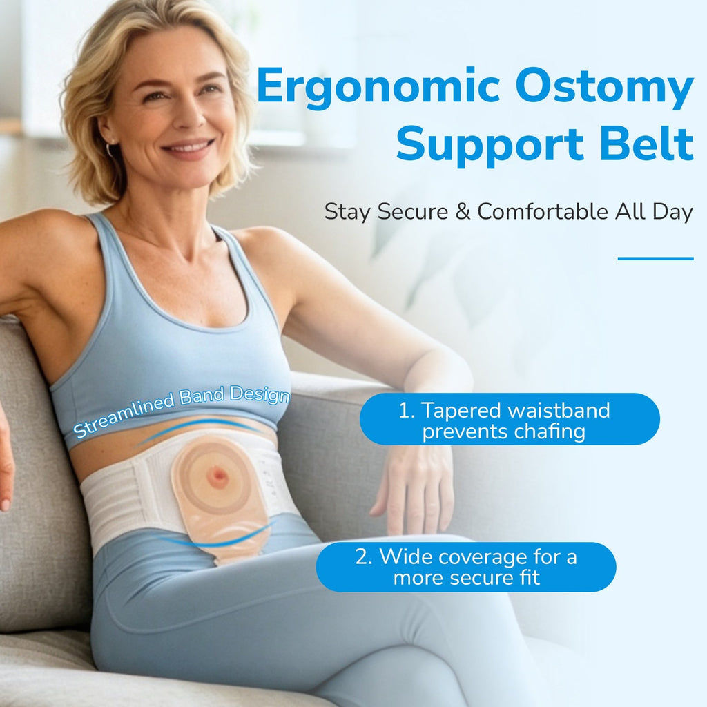 Onnohere Premium Ostomy Hernia Support Belt for Men & Women, Adjustable Abdominal Ostomy Belt with Snap-In Rings