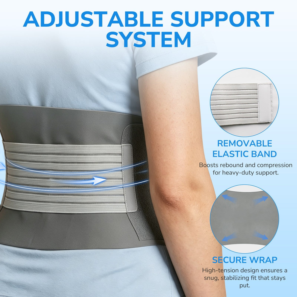 Onnohere Premium Ostomy Support Belt with Snap-In Rings – Ergonomic Abdominal Support System for Colostomy & Ileostomy Users