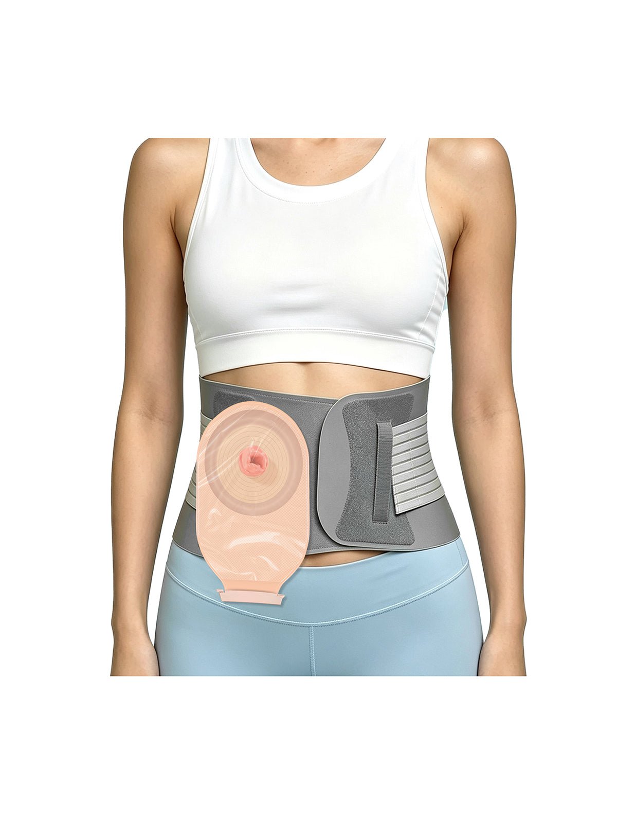 Onnohere Premium Ostomy Support Belt with Snap-In Rings – Ergonomic Abdominal Support System for Colostomy & Ileostomy Users