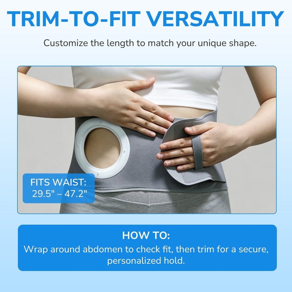 Onnohere Premium Ostomy Support Belt with Snap-In Rings – Ergonomic Abdominal Support System for Colostomy & Ileostomy Users