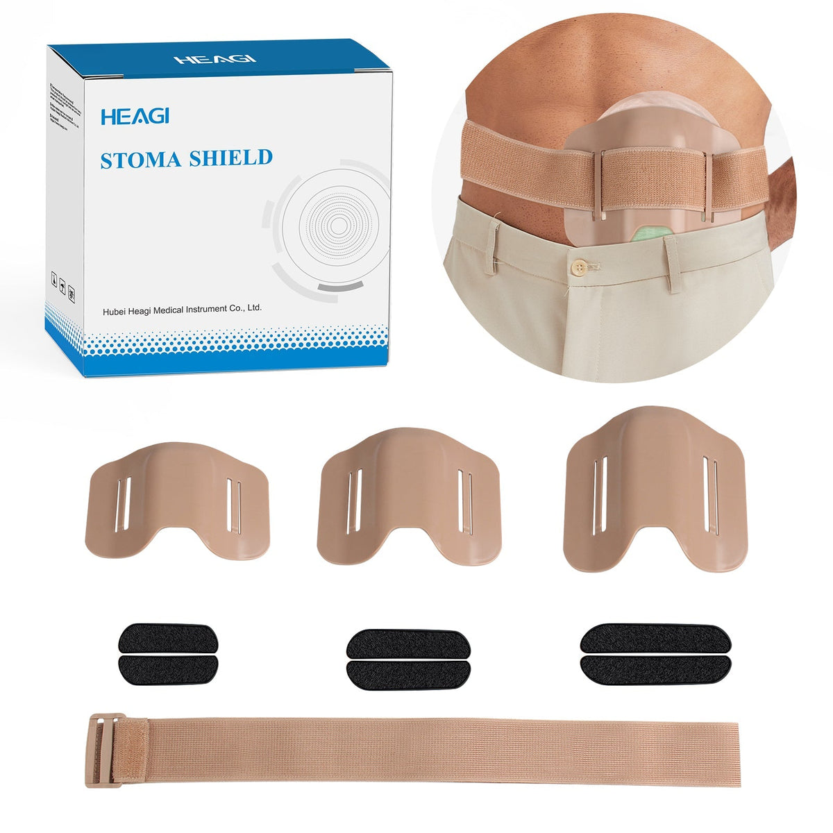 Onnohere Stoma Shield, Stoma Guard Ostomy Armor Anti-Collision Sports Work Protection Shield,  Fits Colostomy, Ileostomy & Urostomy Bags