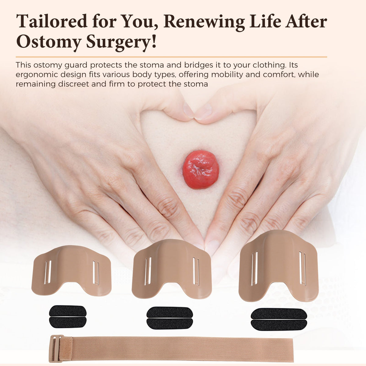 Onnohere Stoma Shield, Stoma Guard Ostomy Armor Anti-Collision Sports Work Protection Shield,  Fits Colostomy, Ileostomy & Urostomy Bags