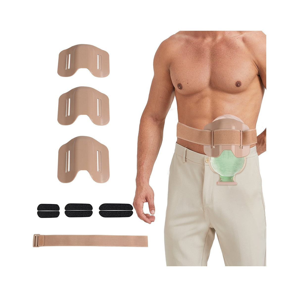 Onnohere Stoma Shield, Stoma Guard Ostomy Armor Anti-Collision Sports Work Protection Shield,  Fits Colostomy, Ileostomy & Urostomy Bags