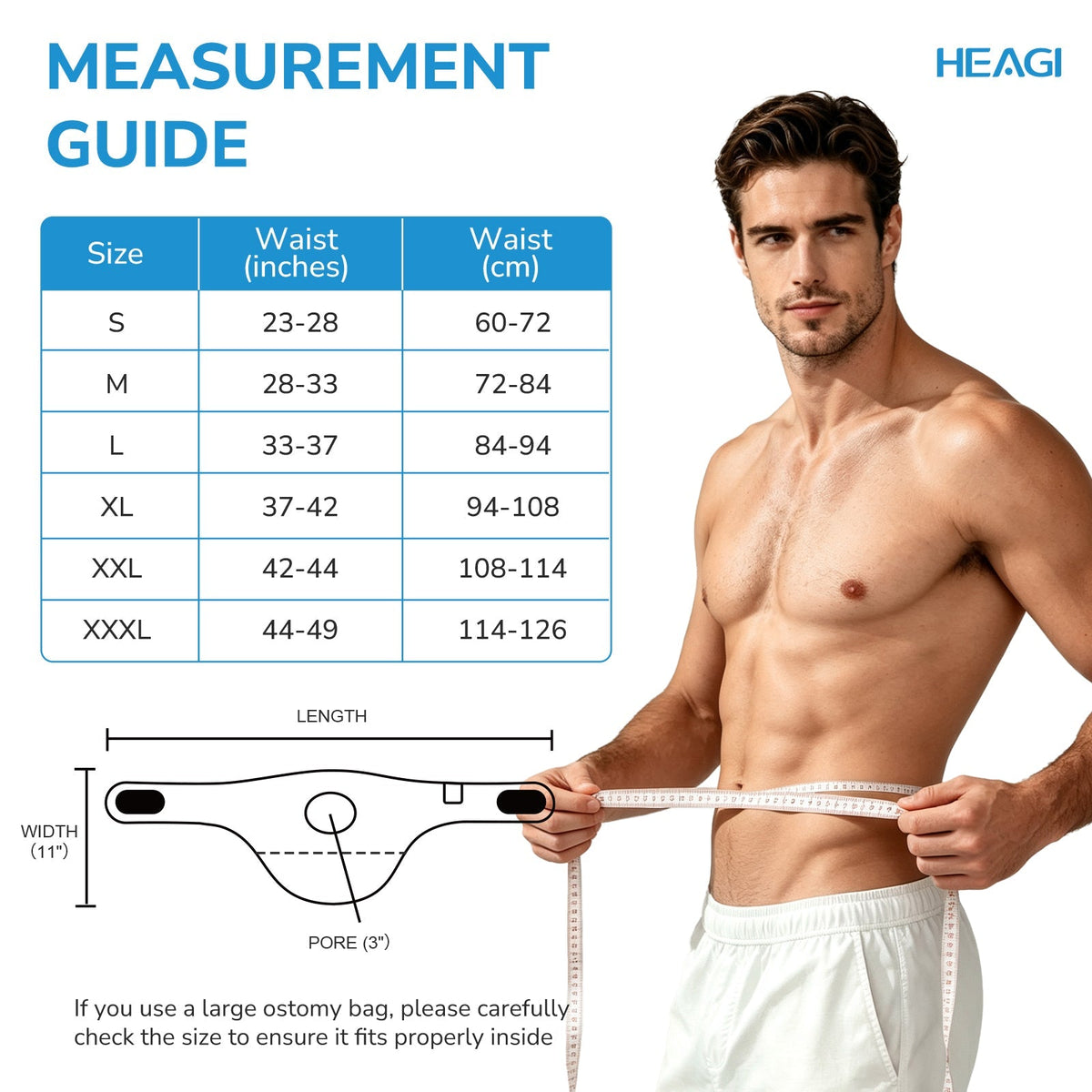 Onnohere Upgraded Ostomy Support Belt, Colostomy, Ileostomy, Urostomy, Ostomy Bag Cover Swimming & Sports, Stoma Stealth Belt