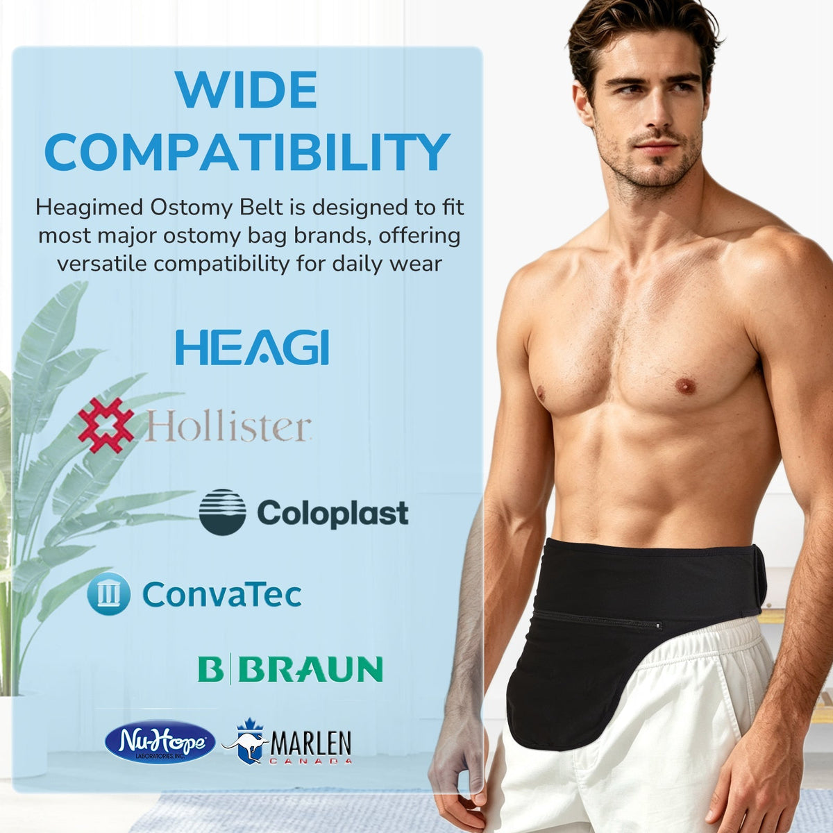 Onnohere Upgraded Ostomy Support Belt, Colostomy, Ileostomy, Urostomy, Ostomy Bag Cover Swimming & Sports, Stoma Stealth Belt