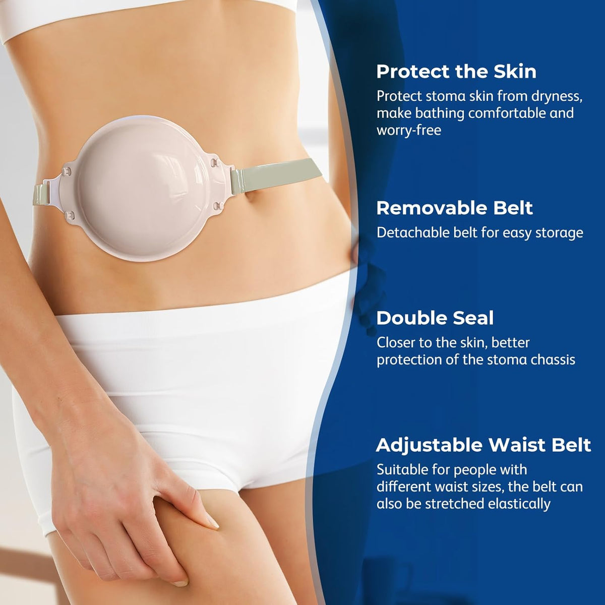 Onnohere Ostomy Shower Cover Waterproof Ostomy Supplies Bath Cover