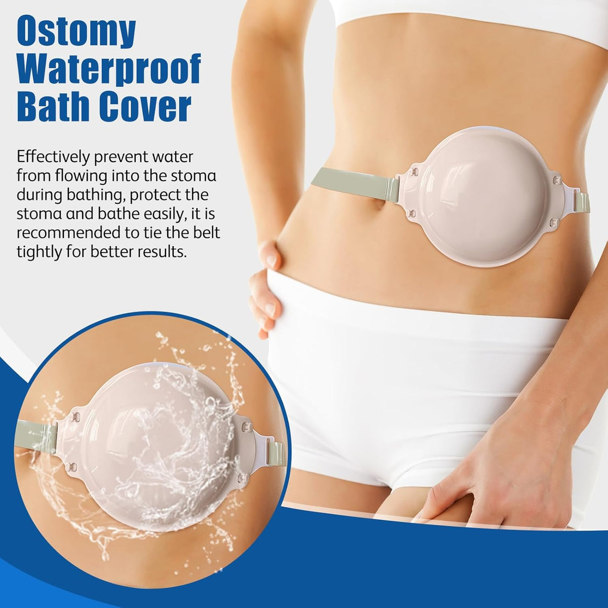 Onnohere Ostomy Shower Cover Waterproof Ostomy Supplies Bath Cover